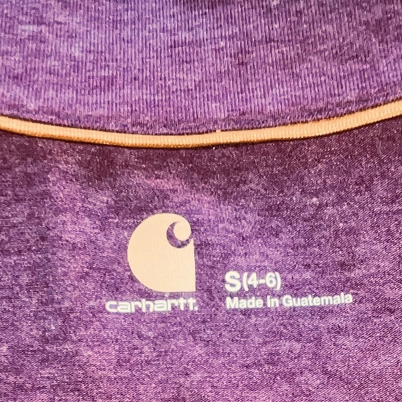 Carhartt Force Delmont Fast Dry Quarter-Zip Shirt Pullover Small Berry 100137 - Picture 9 of 9